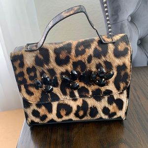 Animal print mini bag